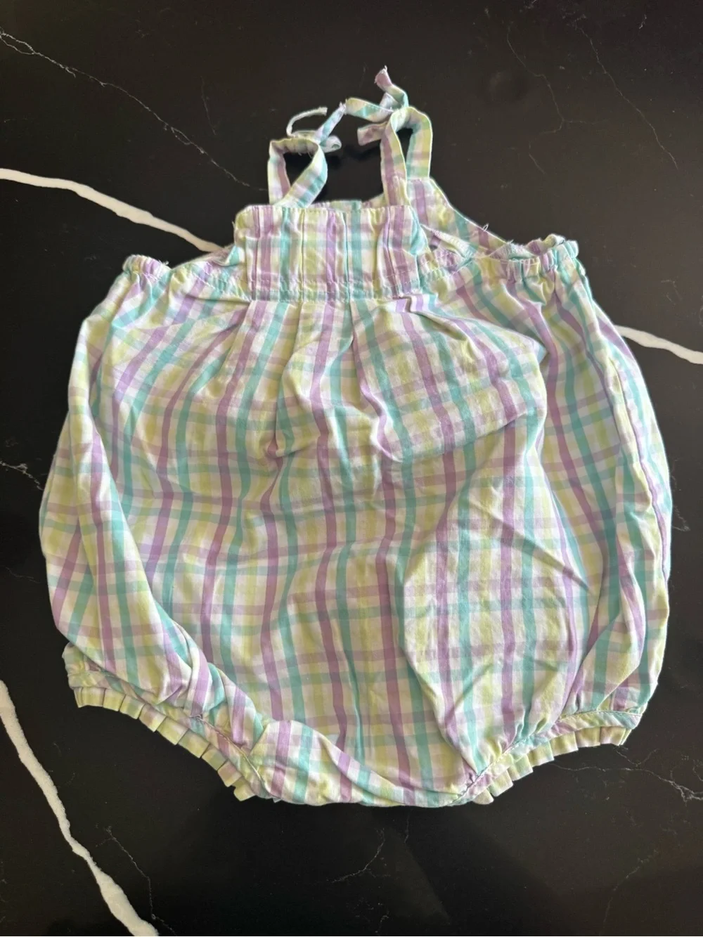 Carter's Girls Floral Tank & Pastel Plaid Romper Sets- vintage‎ y2k